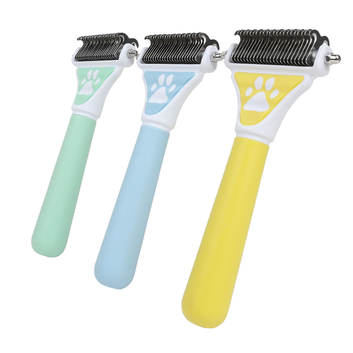 Double-Sided Dog Brush and Pet Hair Remover - Dematting, Deshedding, and Grooming Tool