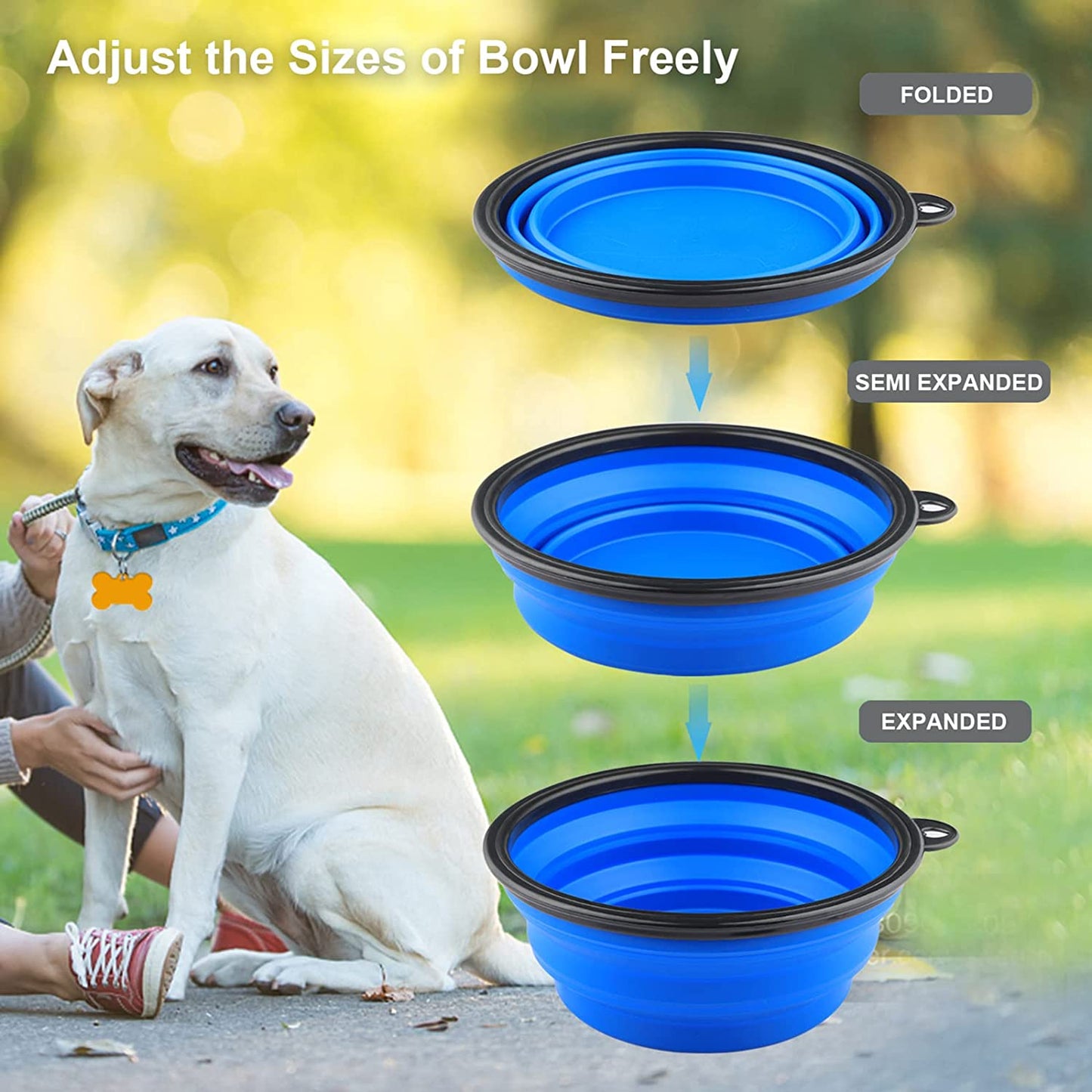 Portable Silicone Folding Dog Bowls Folding