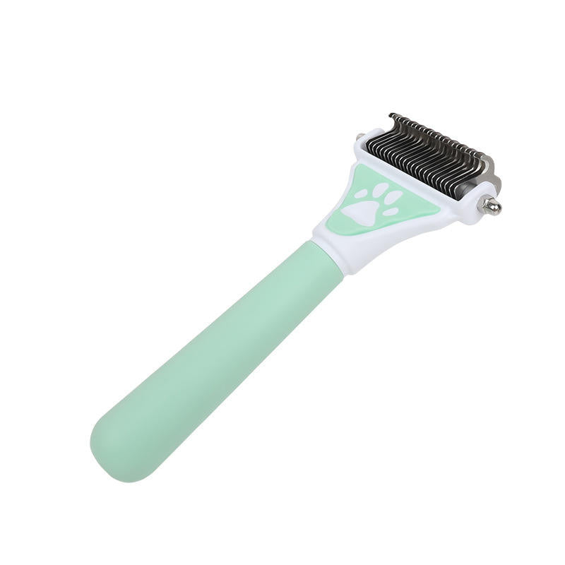 Double-Sided Dog Brush and Pet Hair Remover - Dematting, Deshedding, and Grooming Tool