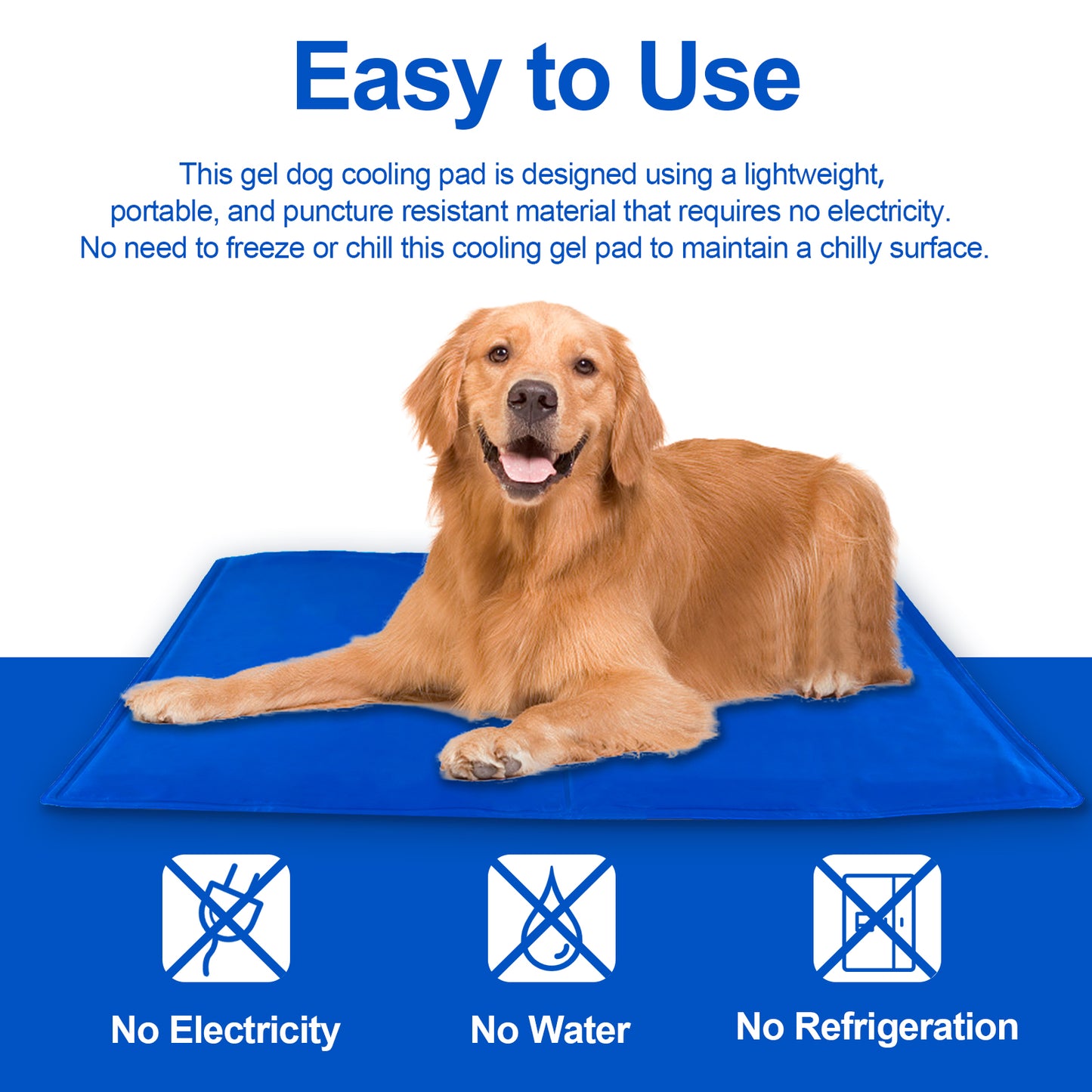 Pressure Activated Dog Cooling Pad, Non-Toxic