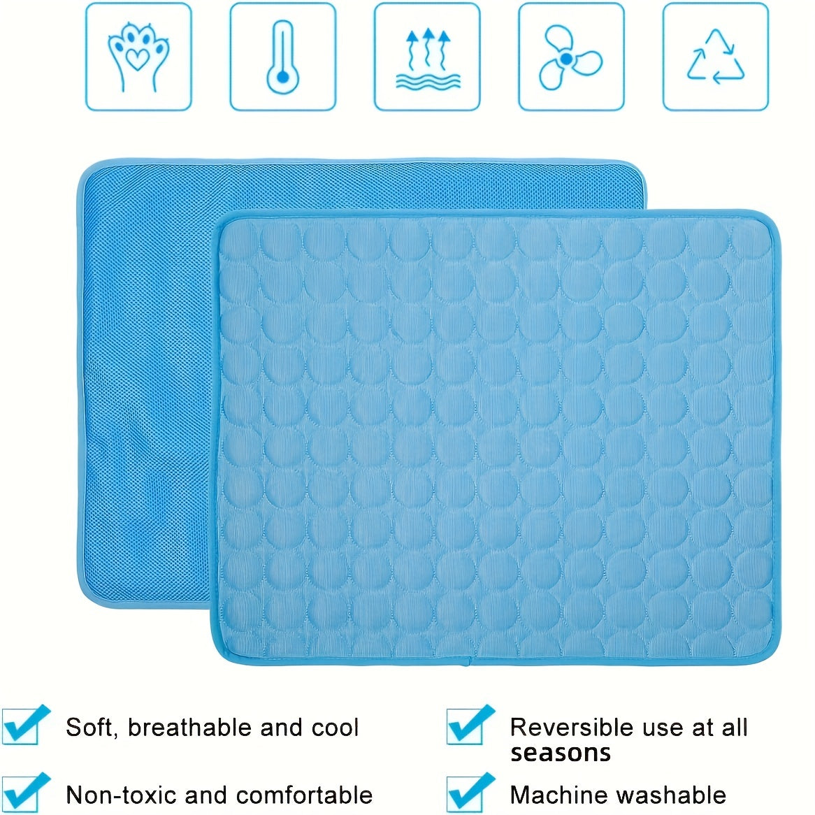 Cooling Pad For Kennels, Crates, Cars, Indoor & Outdoor - Non-Toxic Breathable