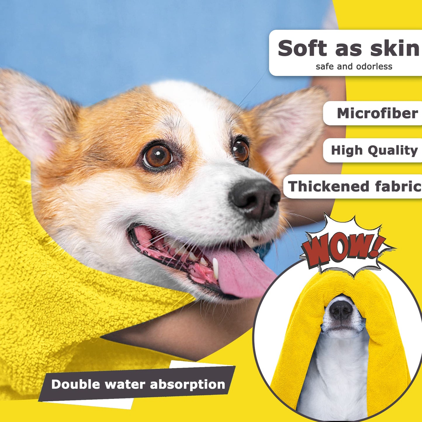 Quick-Drying, Microfiber Dog Towels